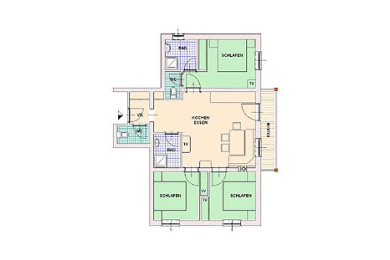 Ferienwohnungen in Radstadt, Grundriss Ferienwohnung Ennstal